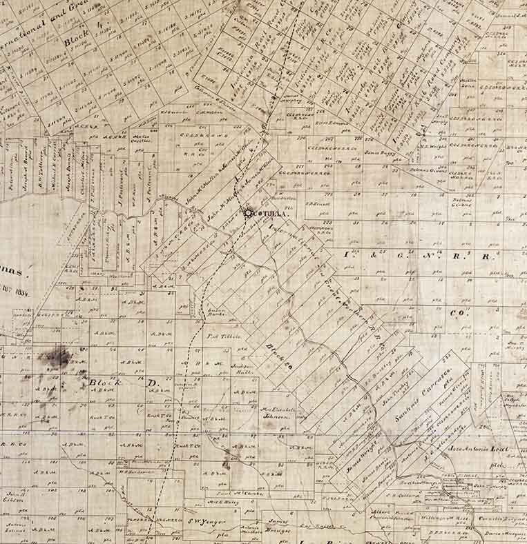 1895 Farm Line Map of La Salle County Texas