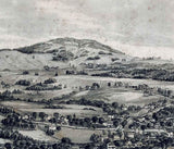 1896 Panoramic Map of Blue Hill Maine