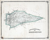 1876 Map of Bridgeton Township Cumberland County New Jersey