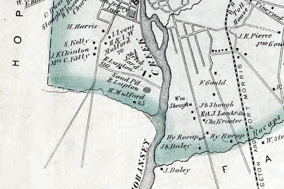 1876 Map of Bridgeton Township Cumberland County New Jersey