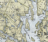 Early 1900s Map of Mount Desert Island and the Coast Of Maine