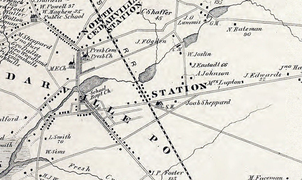 1876 Map of Fairfield Township Cumberland County New Jersey