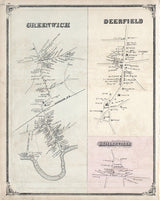 1876 Map of Greenwich Deerfield & Heislerville Cumberland County New Jersey