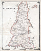 1876 Map of Hopewell Township Cumberland County New Jersey