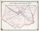 1876 Map of Millville Township Cumberland County New Jersey