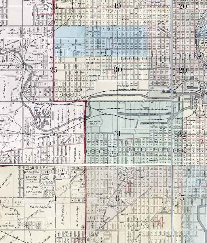 1893 Map of Milwaukee County Wisconsin