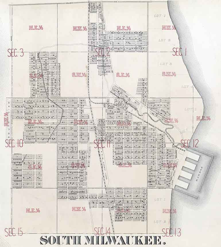 1893 Map of Milwaukee County Wisconsin