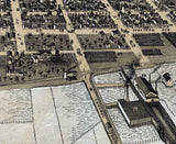 1874 Panoramic Map of Muskegon Michigan