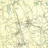 1888 Topo Map of Abington Massachusetts Quadrangle