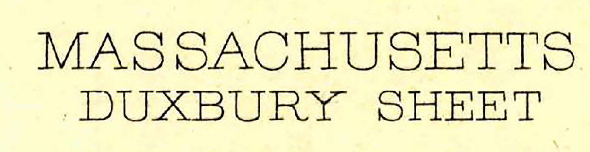 1888 Topo Map of Duxbury Massachusetts Quadrangle