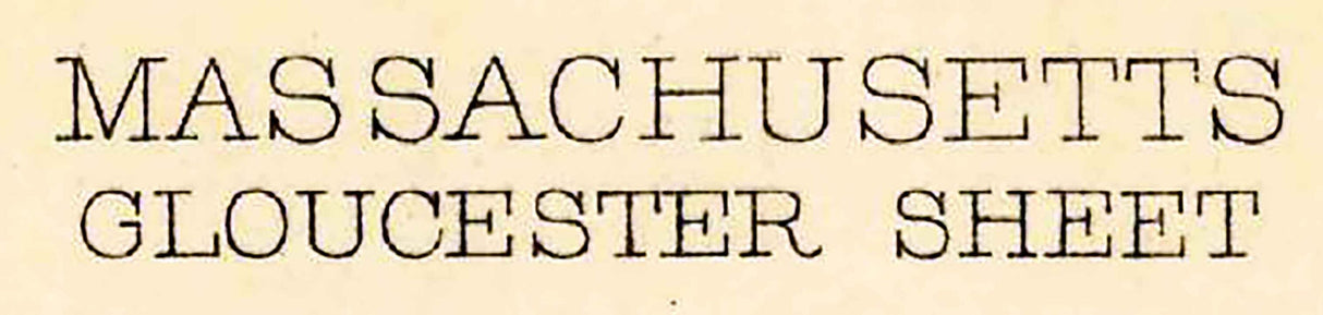 1888 Topo Map of Gloucester Massachusetts Quadrangle