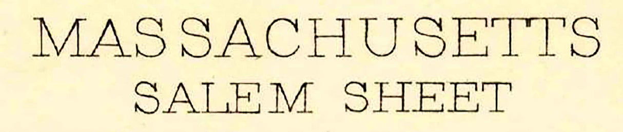 1888 Topo Map of Salem Massachusetts Quadrangle