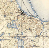 1889 Topo Map of Plymouth Massachusetts Quadrangle