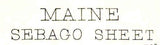 1896 Topo Map of Sebago Maine Quadrangle Sebago Lake