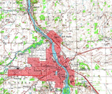 1950 Topo Map of Saint Cloud MN Quadrangle