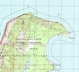 1983 Topo Map of South Manitou Island Michigan Quadrangle