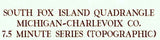 1986 Topo Map of South Fox Island Michigan Quadrangle