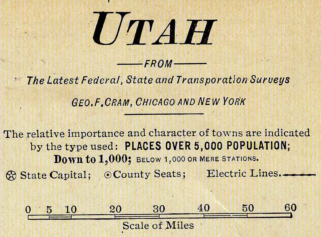 1800s County Map of Utah