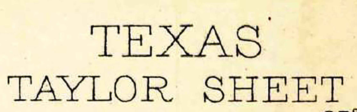 1885 Topo Map of Taylor Texas - Milam - Williamson - Bell