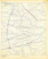 1885 Topo Map of Taylor Texas - Milam - Williamson - Bell
