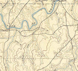 1890 Topo Map of Breckenridge Texas - Eastland - Palopinto