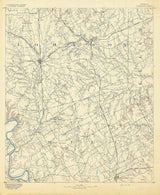 1891 Topo Map of Cleburne Texas - Johnson - Ellis