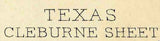 1891 Topo Map of Cleburne Texas - Johnson - Ellis
