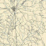 1891 Topo Map of Cleburne Texas - Johnson - Ellis