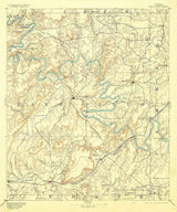 1891 Topo Map of Palo Pinto Texas - Erath - Parker - Young