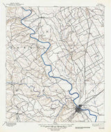 1892 Topo Map of Waco Texas - Gatesville - Granbury
