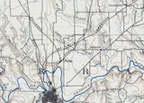 1894 Topo Map of Fort Worth Texas - Tarrant - Dallas - Johnson - Ellis