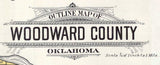 1910 Map of Woodward County Oklahoma