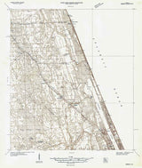 1937 Topo Map of Ormond Quad Florida - Daytona - Dinner Island