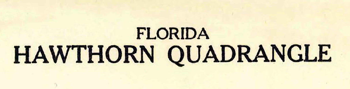 1938 Topo Map of Hawthorn Quad Florida - Gainesville