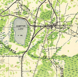 1941 Topo Map of Starke Quad Florida - Middleburg