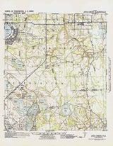 1942 Topo Map of Ates Creek Quad Florida