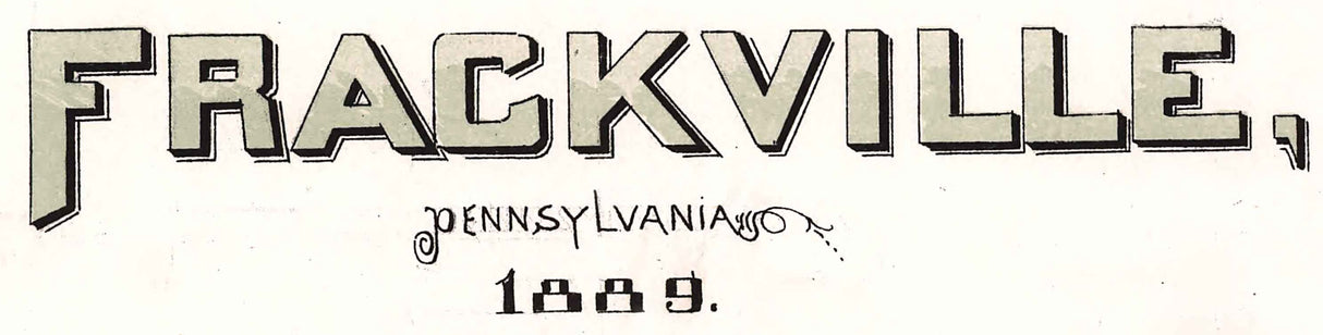 1889 Panoramic Map of Frackville Pennsylvania