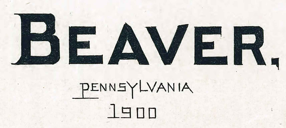 1900 Panoramic Map of Beaver Pennsylvania