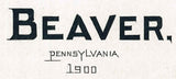 1900 Panoramic Map of Beaver Pennsylvania
