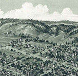 1900 Panoramic Map of Beaver Pennsylvania