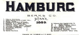 1889 Panoramic Map of Hamburg Berks County Pennsylvania