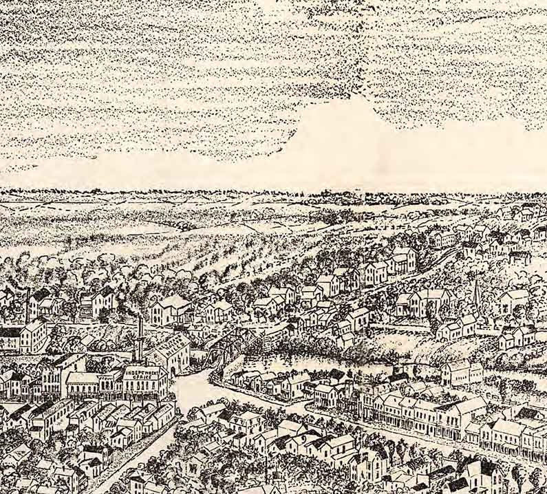 1898 Panoramic Map of Edinboro Pennsylvania