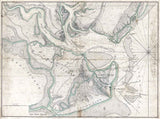 1780 Map of Charleston Harbor South Carolina