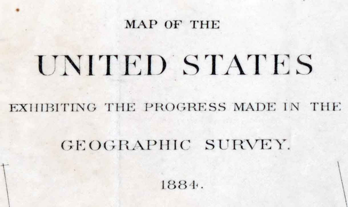 1884 Map of The United States