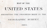 1884 Map of The United States