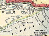 1911 Map of the State of Minnesota Lake Superior