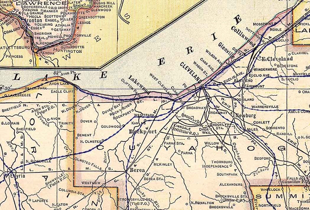 1911 Map of the State of Ohio Cincinnati Lake Erie Hamilton County