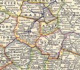1911 Map of the State of West Virginia