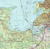 1954 Topo Map of Sault Sainte Marie Michigan Lake Superior & Whitefish Bay