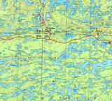 1957 Topo Map of Quetico Minnesota Quadrangle